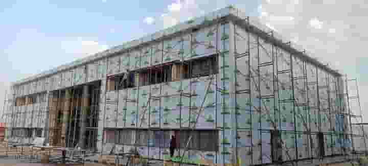 Fireproof cladding installation in Jizan