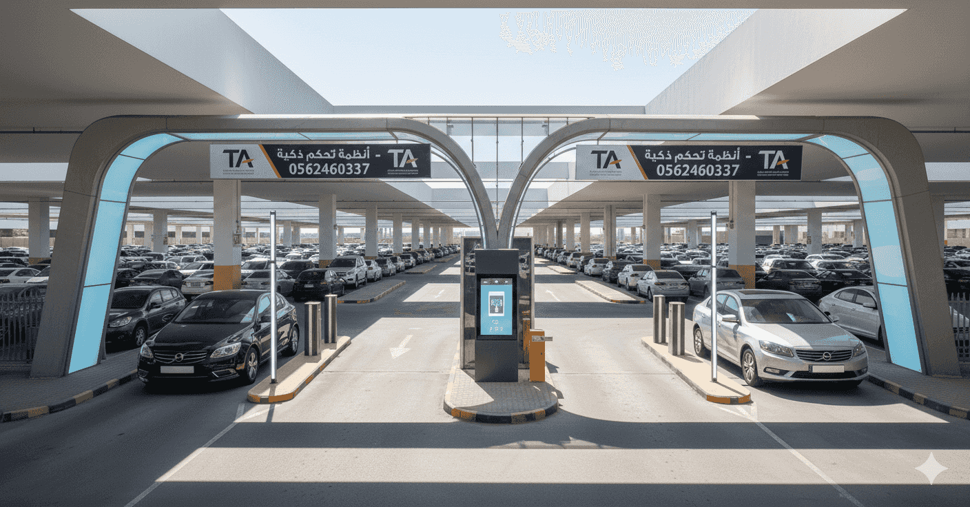 بوابة مواقف السيارات وتنظيم لدخول وخروج السيارات 
