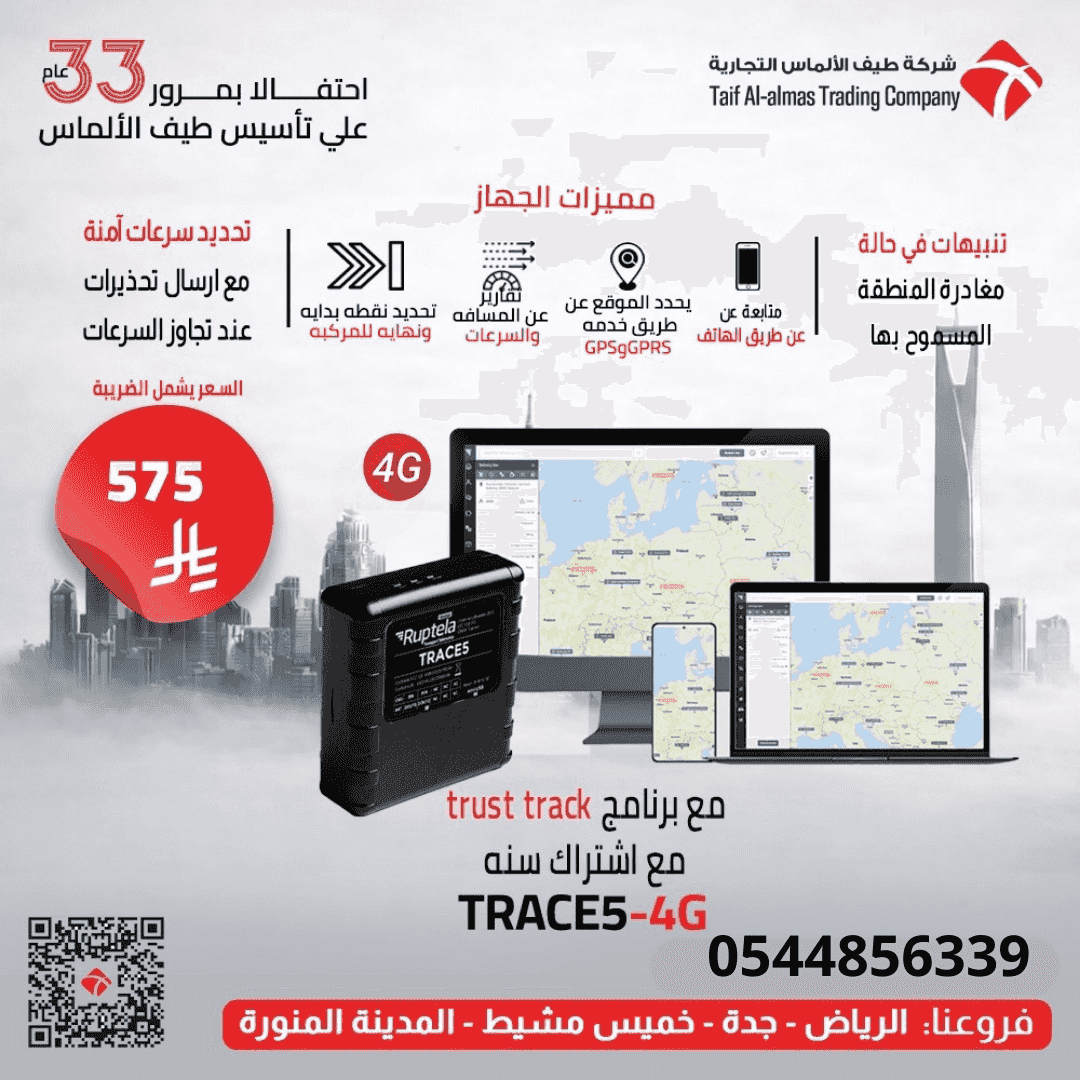 TRACE5-4G car tracking device with tracking software 