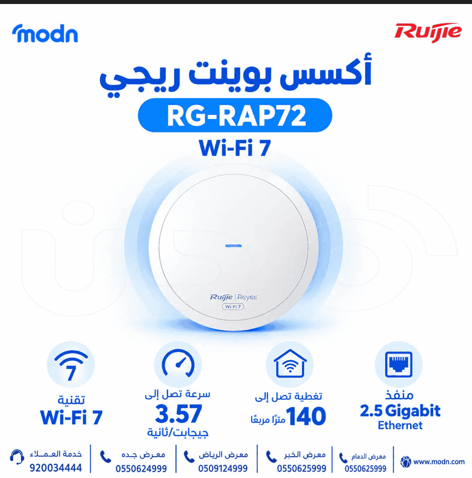 RG-RAP72 Access Point Reggie | Wi-Fi 7 3.57Gbps