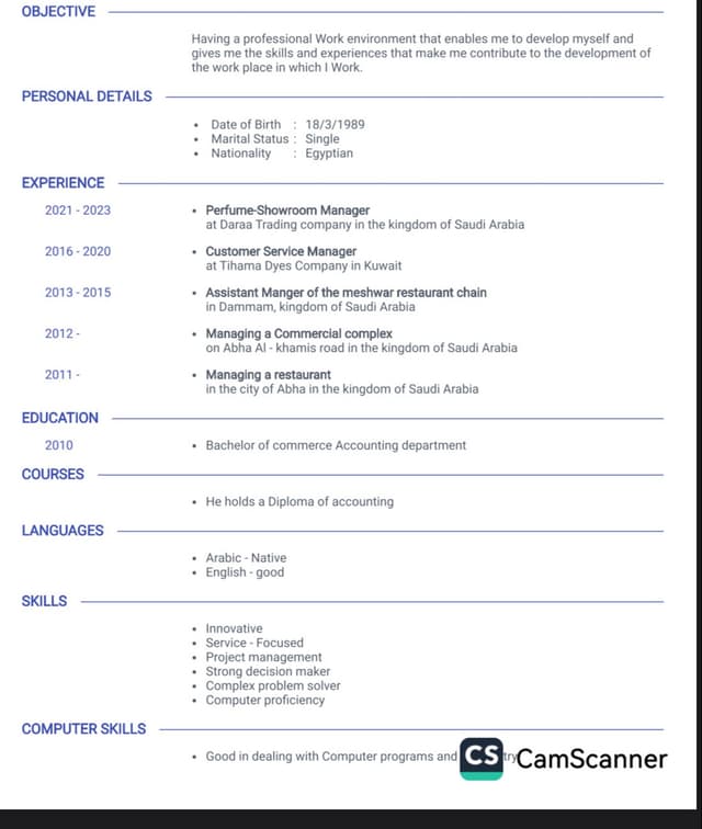 Looking for a job