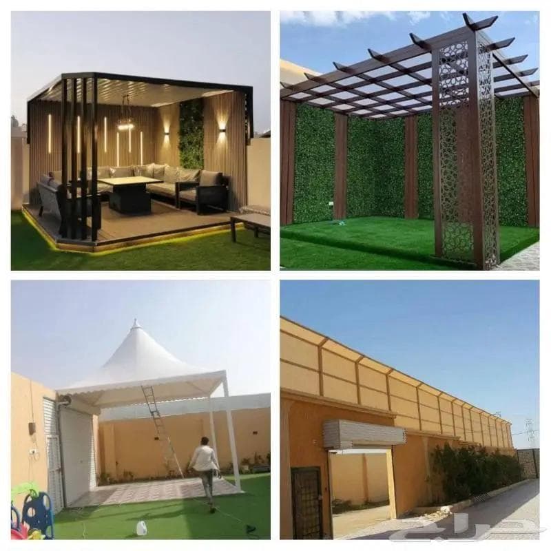مظلات سيارات سواتر جلسات خارجية  1