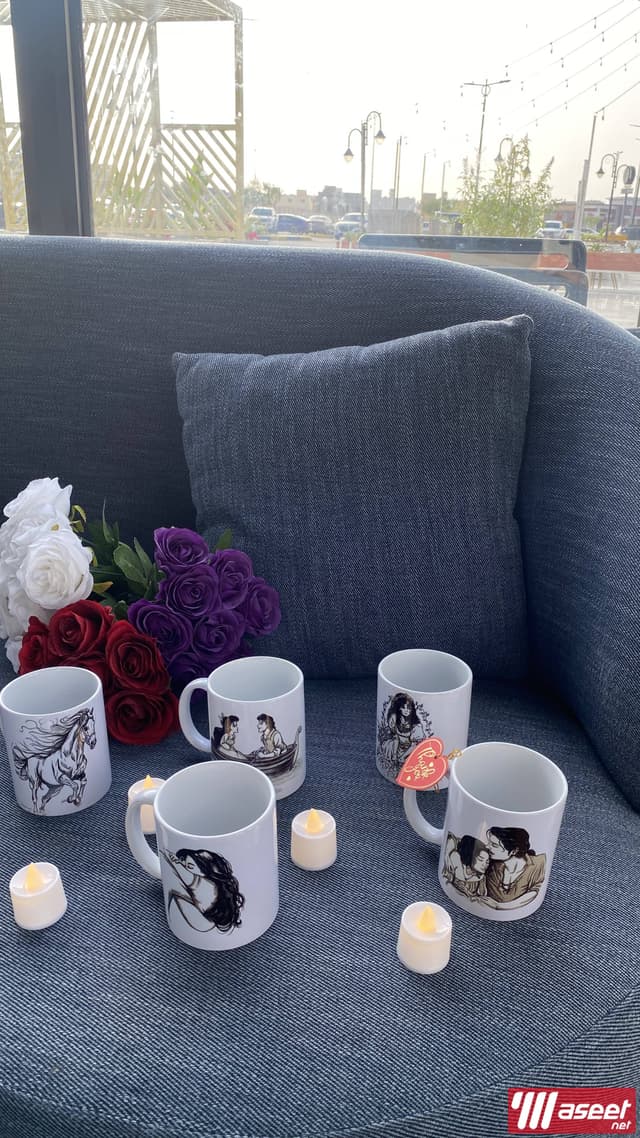 Paintings and mugs for sale