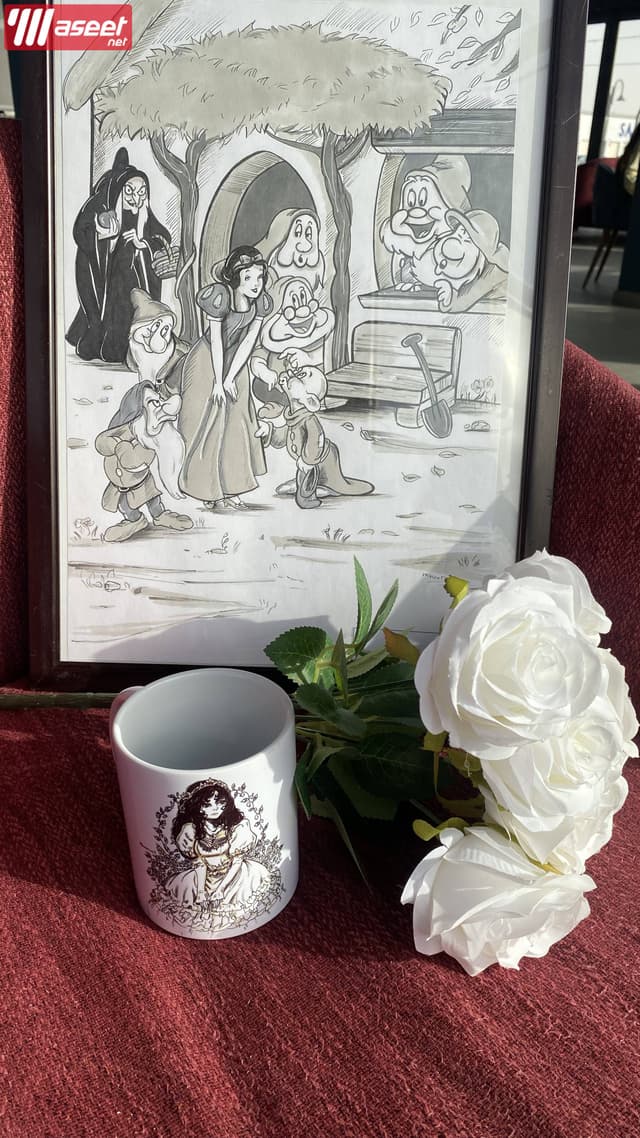 Paintings and mugs for sale