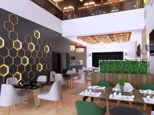 تصميم تنفيذ ديكورات الكافيهات والمطاعم 2
