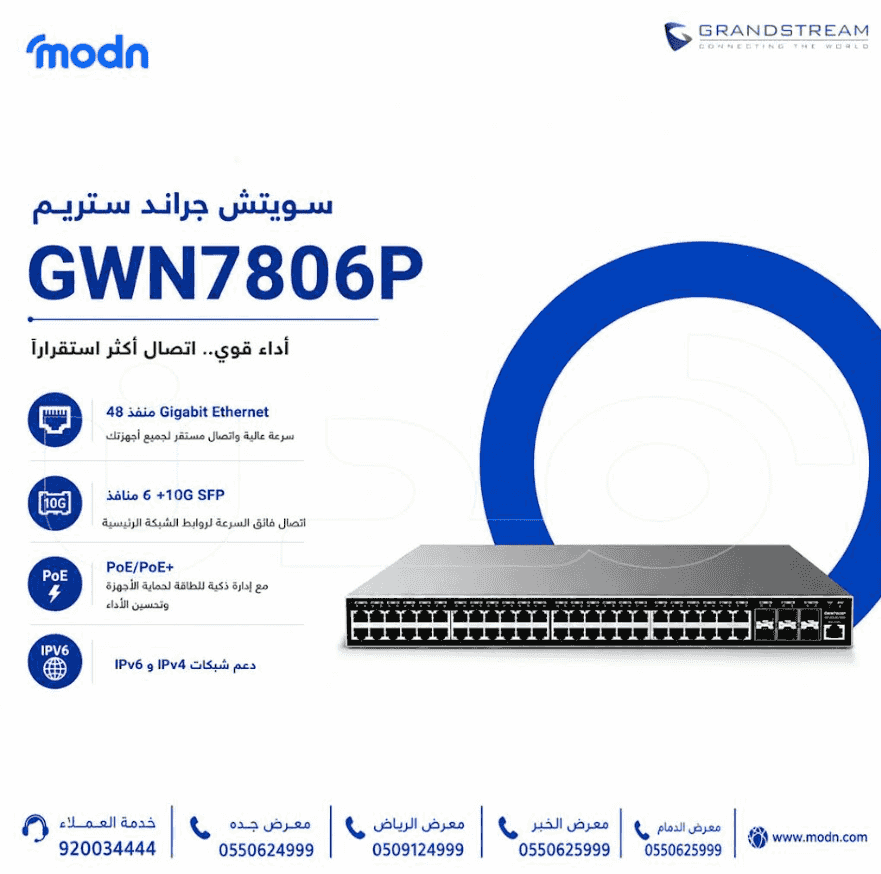 سويتش جراند ستريم GWN7806P سويتش جراند ستريم GWN7806P