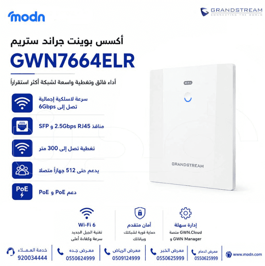 Access Point Grandstream GWN7664ELR for wide coverage Access Point Grandstream GWN7664ELR for wide coverage
